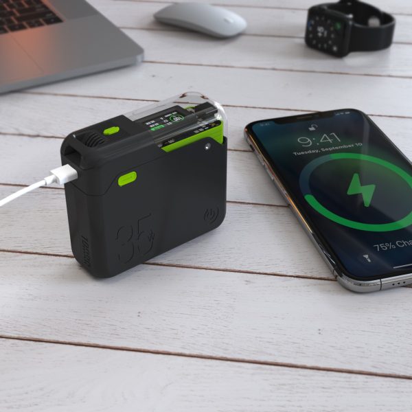 Goui Titan 35W Super Fast Power Bank 10000mAh Wireless Charging With USB A And Type C Ports 15W Qi Wireless Charging PD QC Compatible Digital Display |G-PB35FM-K|