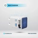 POWEROLOGY DUAL PORT RETRACTABLE GAN CHARGER