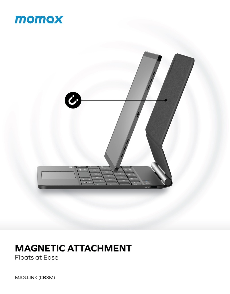 Momax Mag.Link Wireless Magnetic KeyBoard for iPad Air 10.9" & iPad Pro 11"