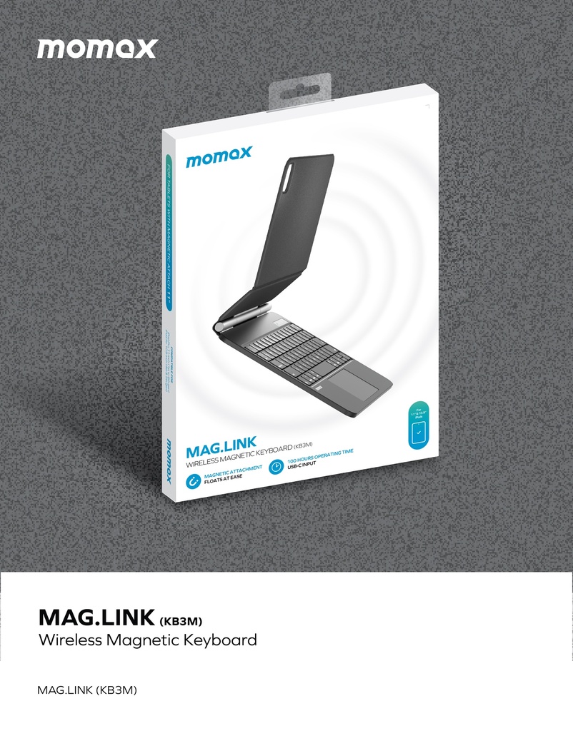 Momax Mag.Link Wireless Magnetic KeyBoard for iPad Air 10.9" & iPad Pro 11"