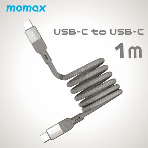 Momax Elite Mag Link 100W USB-C to USB-C Magnetic Cable 1M
