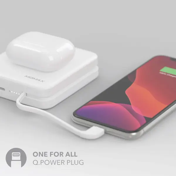 Momax 3 in 1 Power Adapter Set Q.Power Plug USB Wall Charger Bank White