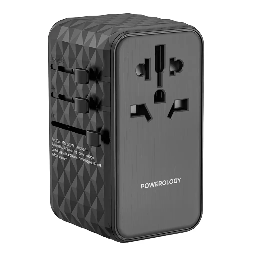 POWEROLOGY GAN 170W UNIVERSAL CHARGER 4-PORTS FAST CHARGING+AC