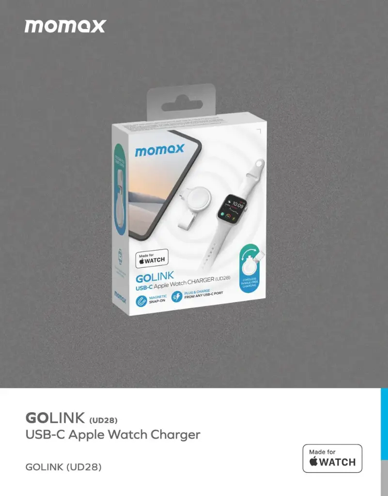 Momax GoLink Usb-C Apple Watch Charger UD28