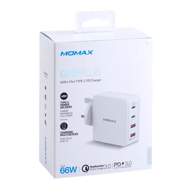 Momax 4-Port Charger Adapter White