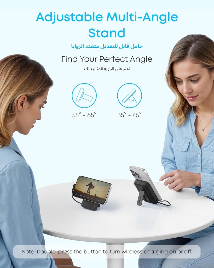 WIRELESS CHARGING WITH FLEXIBLE STAND ANKER ZOLO POWER BANK