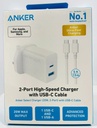 Anker 20W Dual Port High Speed Charger With USB-C Cable 