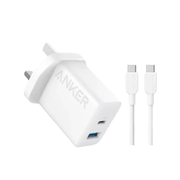 Anker 20W Dual Port High Speed Charger With USB-C Cable 