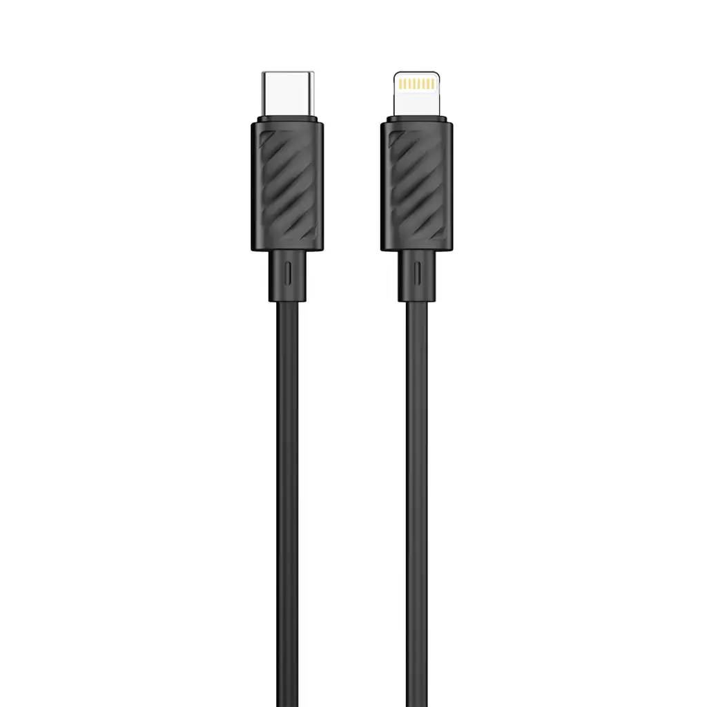 Porodo Blue Dual Port 30W Car Charger with C-lightning Cable - Black