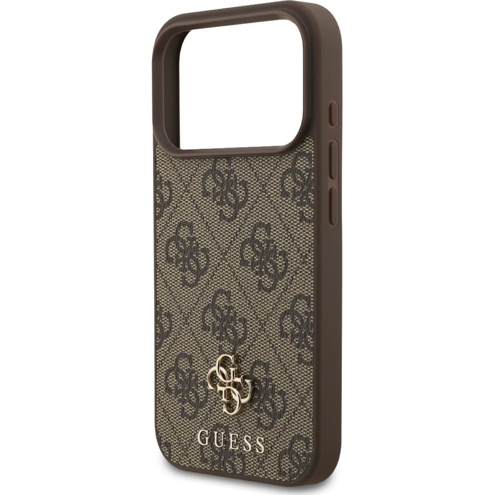 Guess MagSafe Leather Case for iPhone 17 Pro Brown