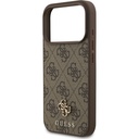 Guess MagSafe Leather Case for iPhone 17 Pro Brown