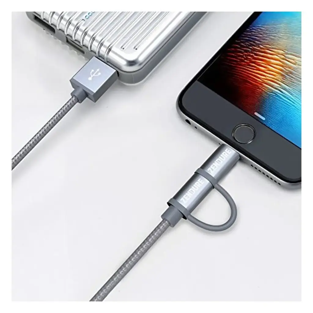 Zendure - 2in1 Micro USB Cable With Lightning Adapter