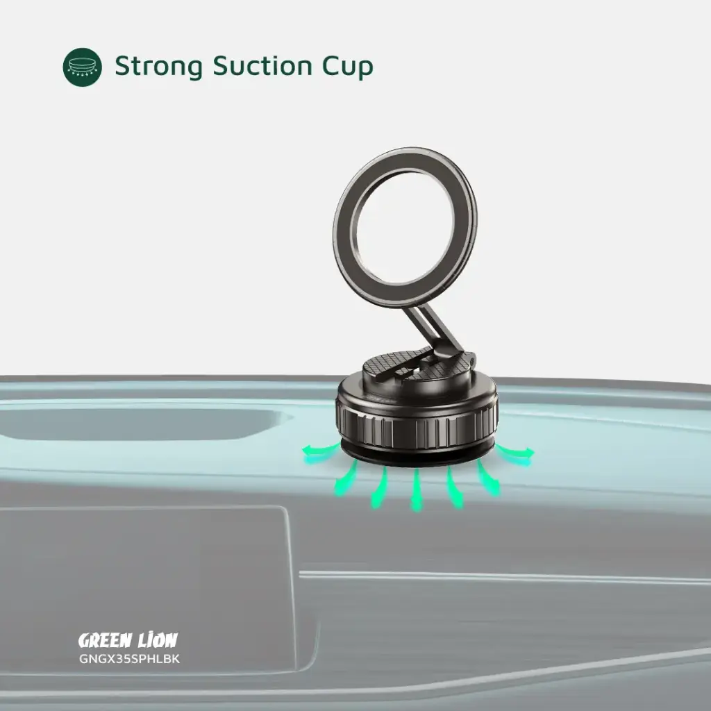 Green Lion GX-35 Suction Phone Holder - Black