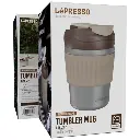 LePresso Tumbler Mug Stainless Steel with Dual-Sip, 350mL Capacity - Gray