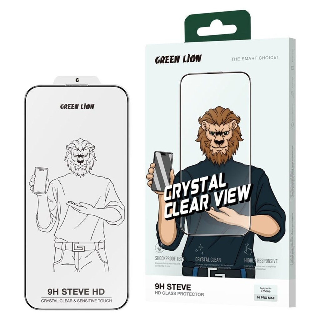 Green Lion Albert AR Screen Protector for iPhone 17 Pro Max - Clear