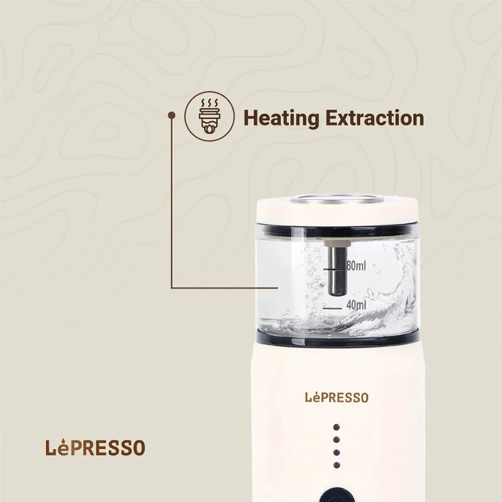 LePresso Portable Espresso Machine compatible with both coffee powder and Nespresso pods