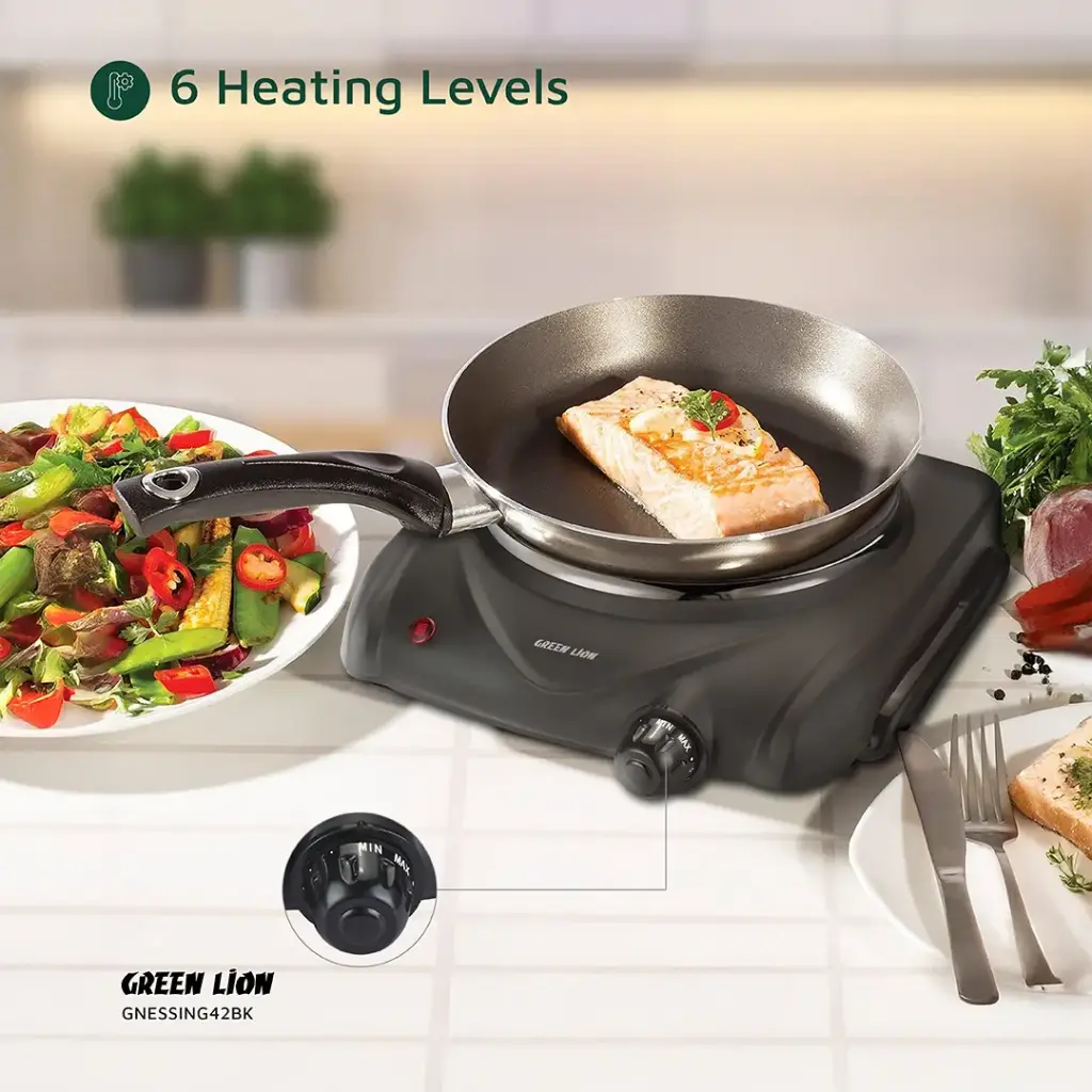 Green Lion Electric Stove Single Hot Plate - Black