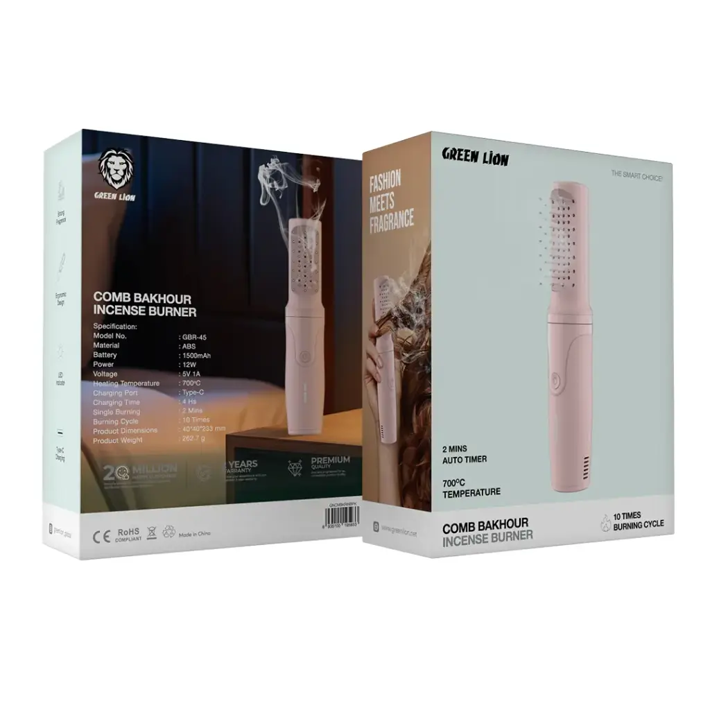 Green Lion Comb Bakhour Incense Burner - Pink