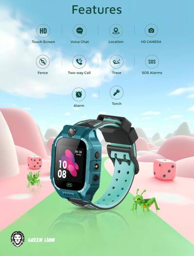 Green Lion 2G Kids Smart Watch Series 5 - Blue