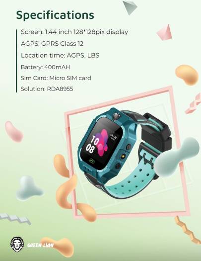Green Lion 2G Kids Smart Watch Series 5 - Blue