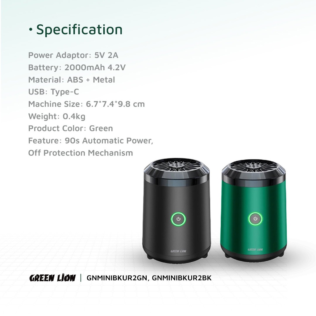 Green Lion Mini Bakhour 2 - Black