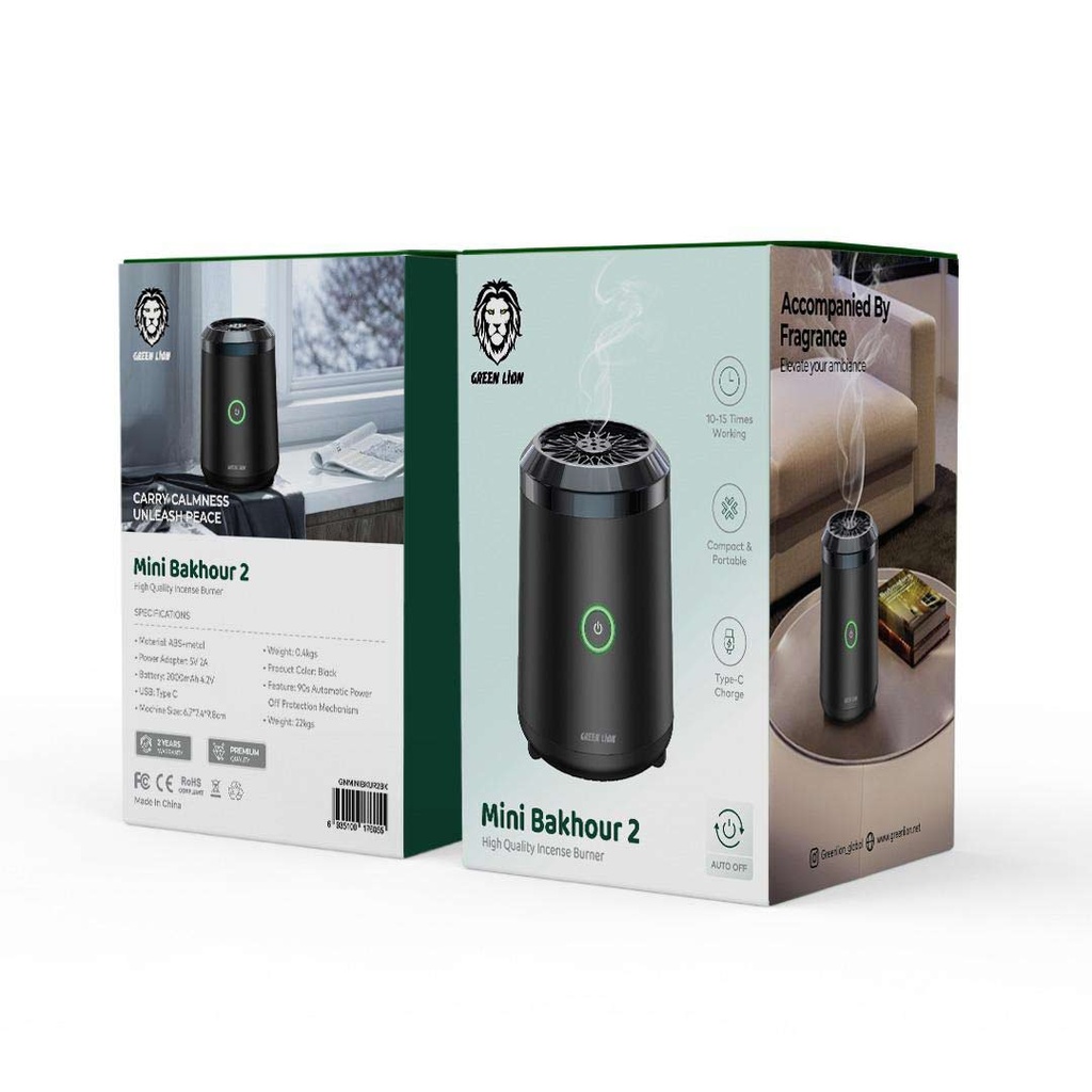 Green Lion Mini Bakhour 2 - Black