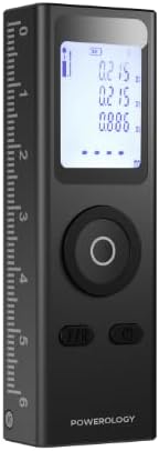 Powerology 30M Distance-Smart Laser Measurement Tool (P30MLRFBK)