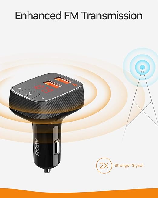 Anker Roav SmartCharge F2 Bluetooth FM Transmitter, Wireless Audio Adapter and Receiver