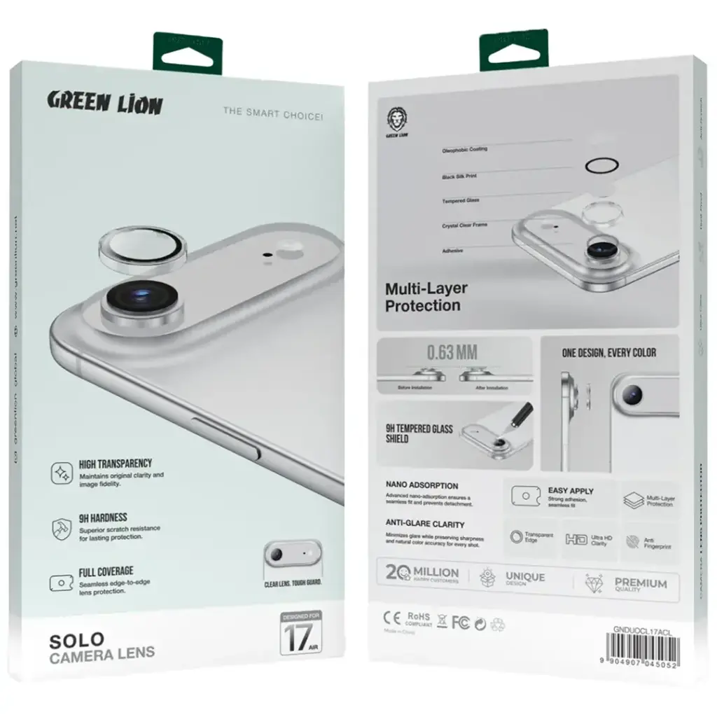 Green Lion Solo Camera Lens for iPhone 17 Air - Clear