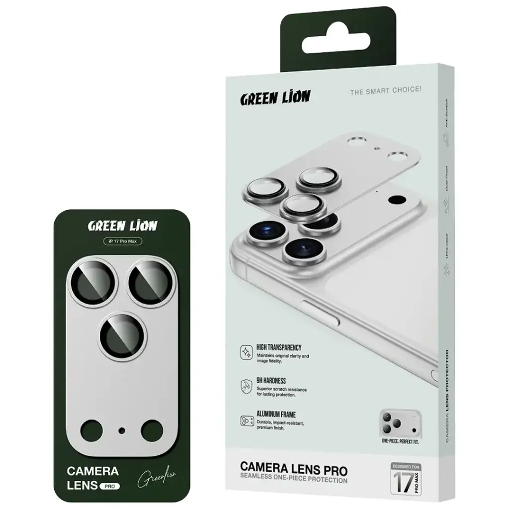 Green Lion Camera Lens Pro for iPhone 17 Pro - Silver Titanium