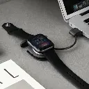 Uniq Cover Portable Magnetic Charger For Apple Watch with Built In USB A Cable Charcoal black