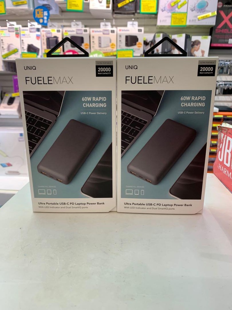 Uniq Fuele Max Power Bank / 20000 mAh / 60W PD Charging - Black