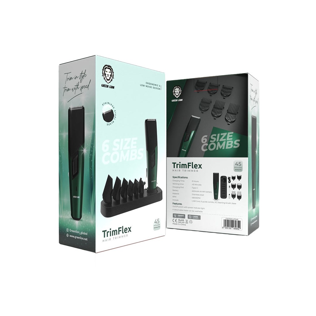 Green Lion Trim Flex Hair Trimmer - Green & Black