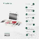 Green Lion Fest Makeup Bag - White