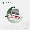 Green Lion Fest Makeup Bag - White