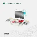 Green Lion Fest Makeup Bag - White