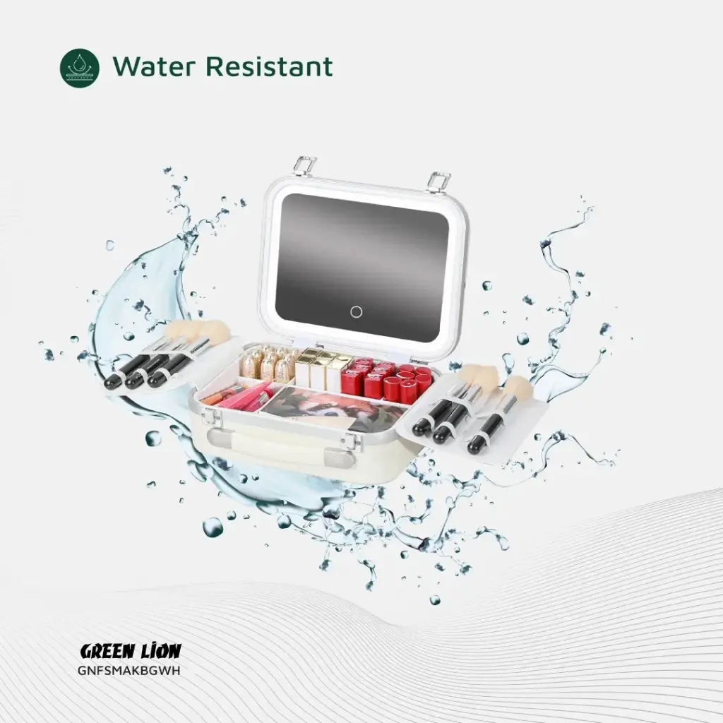 Green Lion Fest Makeup Bag - White