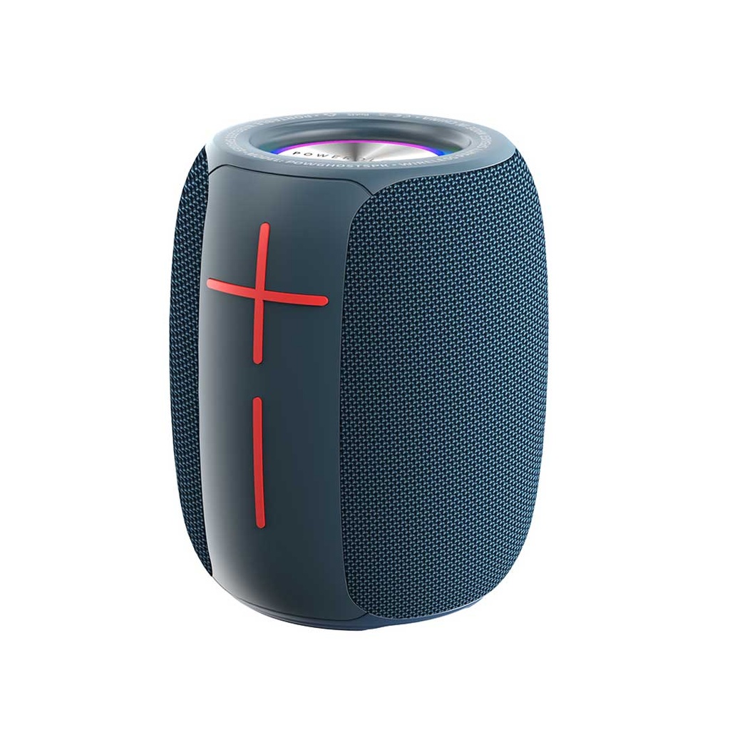 Powerology Ghost Speaker, Bluetooth 5.0, Water-Resistant, 1500mAh Battery Capacity Blue