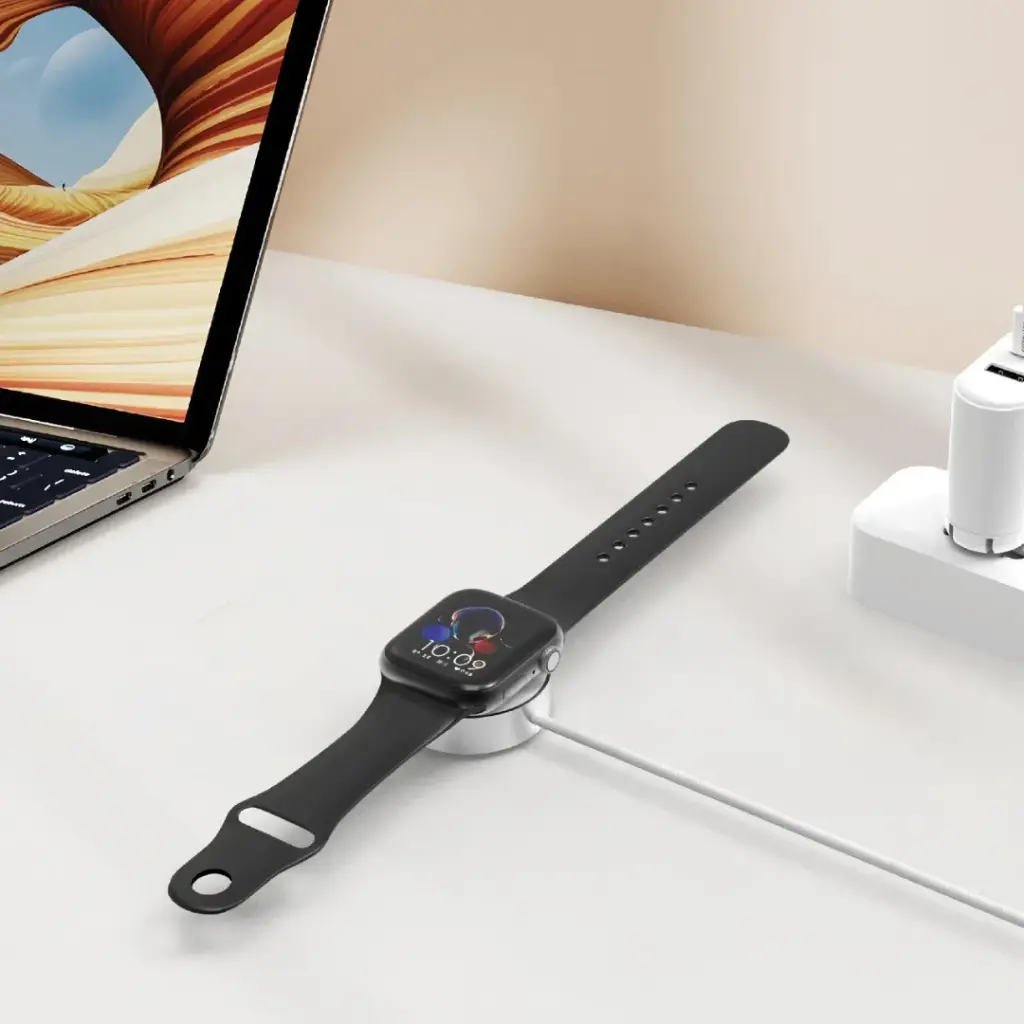 Green Lion iWatch Charger USB-C To Wireless Charger - White