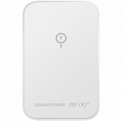 Momax Q.Mag Power Magnetic Wireless Battery 5000mAh White