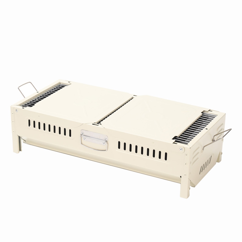 Porodo Lifestyle Camping Portable Charcoal Grill/Carbon Oven - White