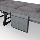Green Lion Foldable Camping Bed - Gray
