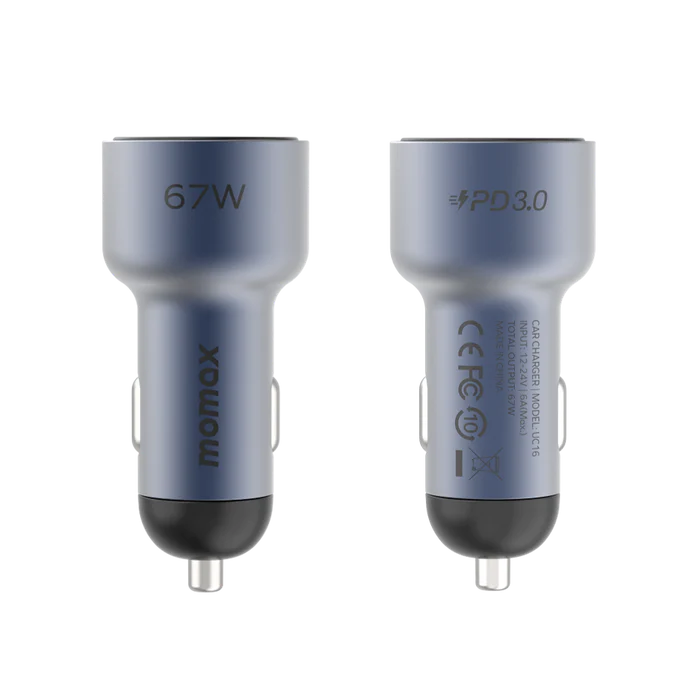 Momax Move 67W Dual Port Car Charger+ 1m 100W
