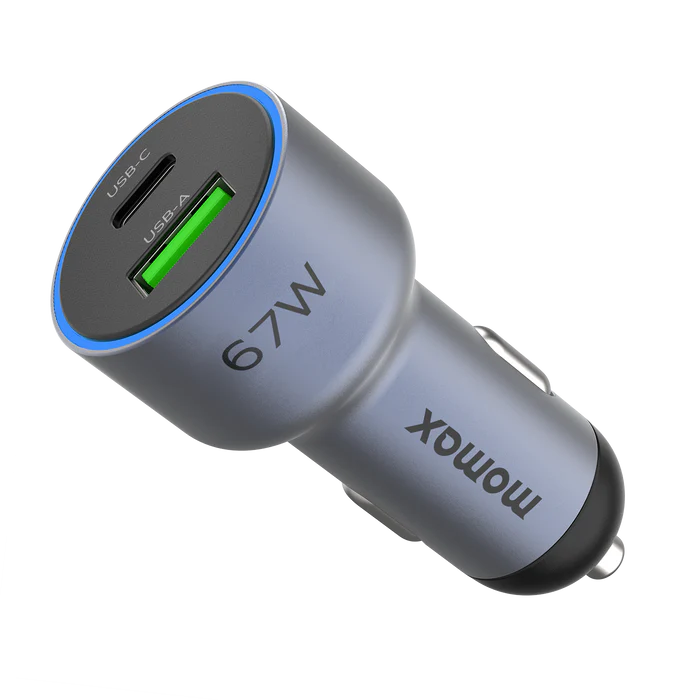 Momax Move 67W Dual Port Car Charger+ 1m 100W