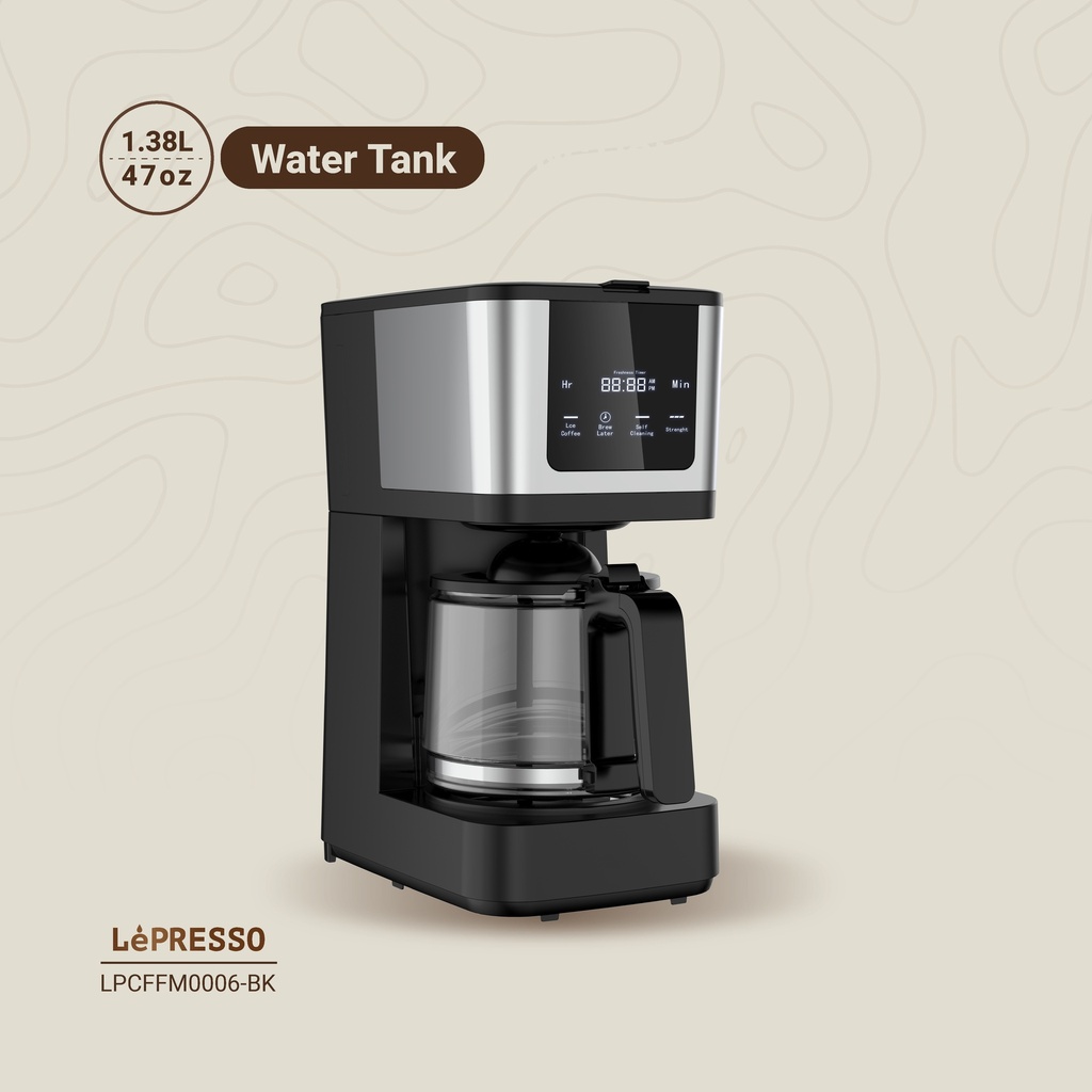 LePresso Rich Brew Coffee Machine Interactive Touch Display - Black