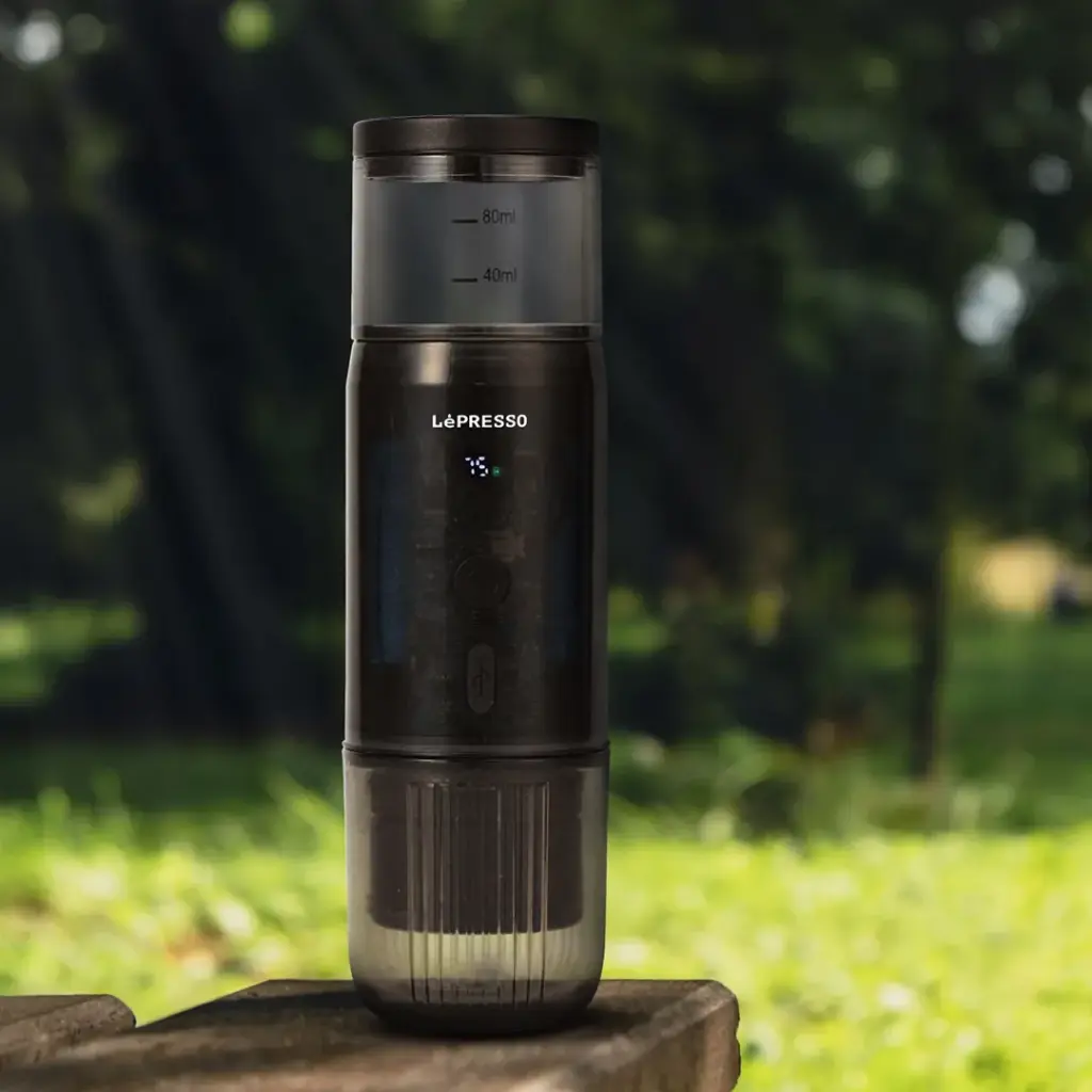 LePresso Portable Mini Espresso Machine with Travel Pouch - Black