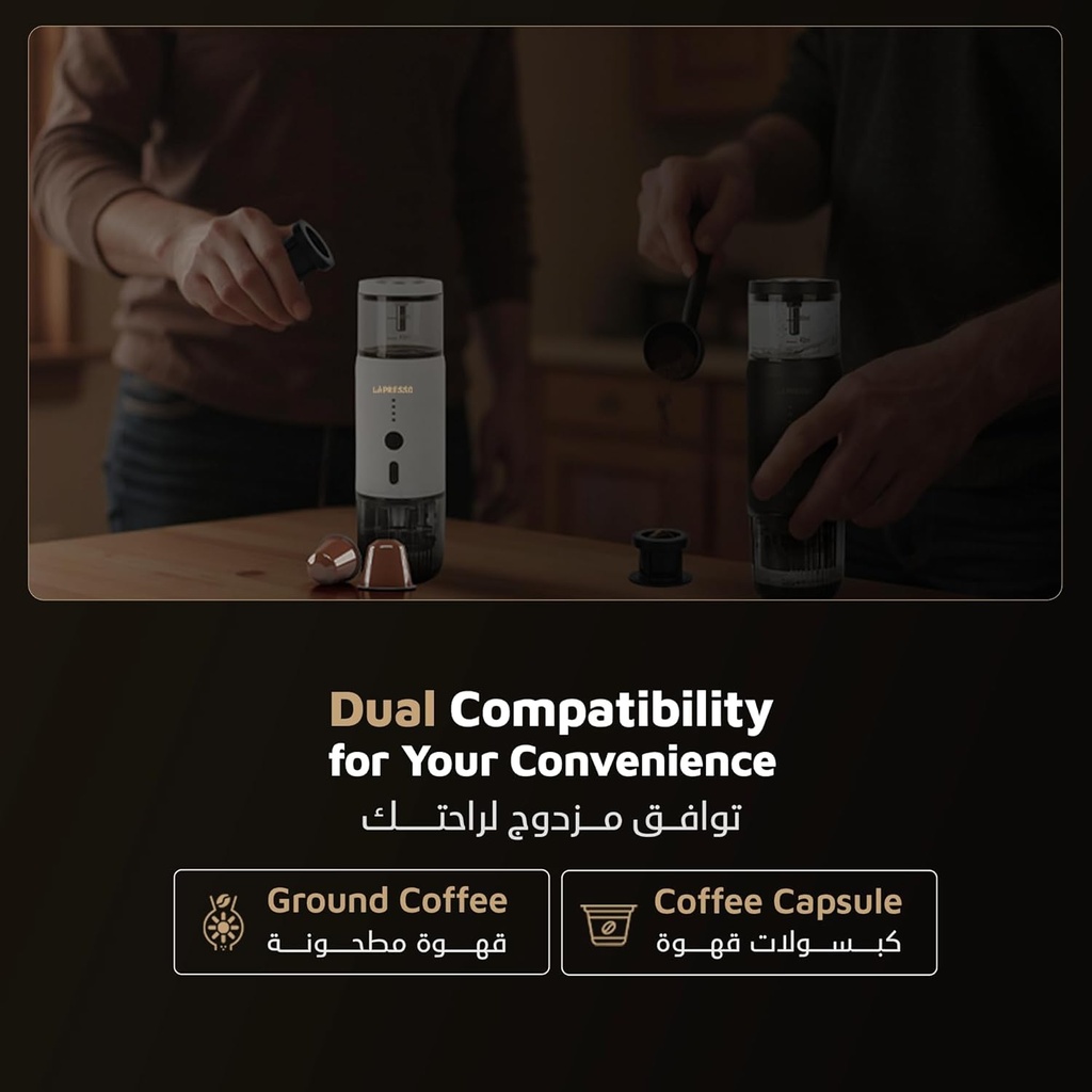 LePresso Portable Mini Espresso Machine with Travel Pouch - Black