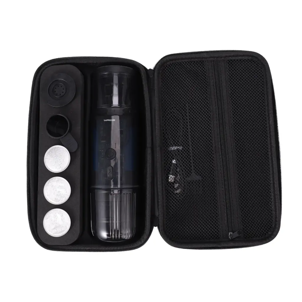 LePresso Portable Mini Espresso Machine with Travel Pouch - Black