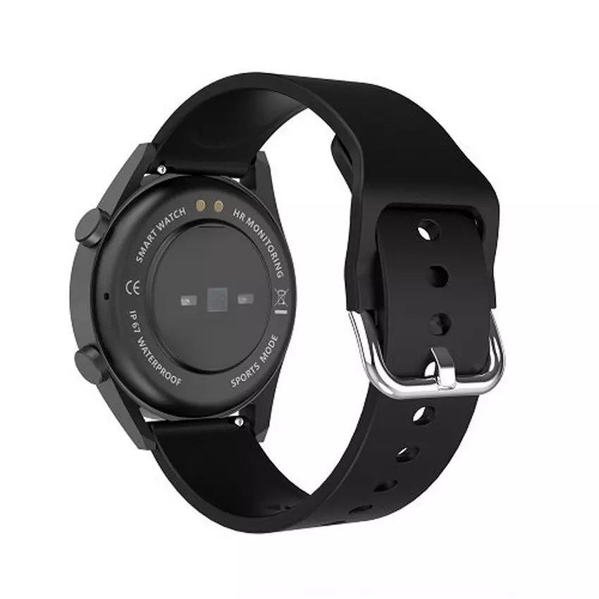 Xcell Classic-3Talk Smart Watch Black With Black Silicon Strap