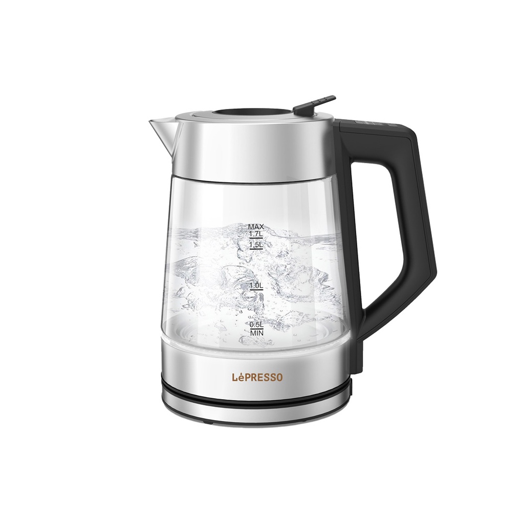 LePresso Multi-Temperature Illuminated Glass Kettle - Black